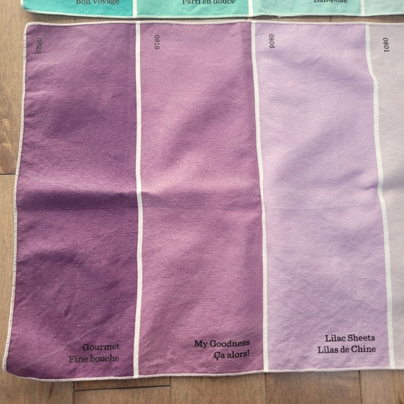 Set of 2 Leif green and purple paint chip placemats - Picture 6 of 7